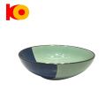 Factory sale 16piece colorful glazed with gold edge stoneware dinner sets